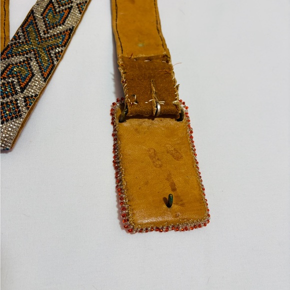 Vintage Hand Beaded Native American Belt - Picture 4 of 8